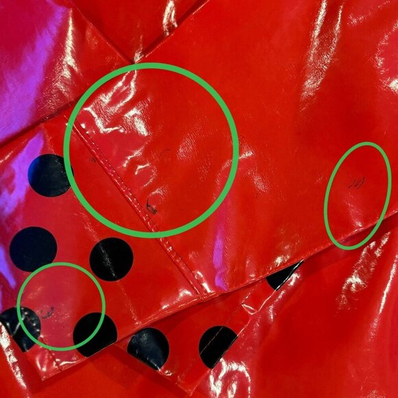 Kidorable Kids Ladybug Raincoat Hooded Jacket Red Black Polka Dot Size Girls 4T - Picture 4 of 16